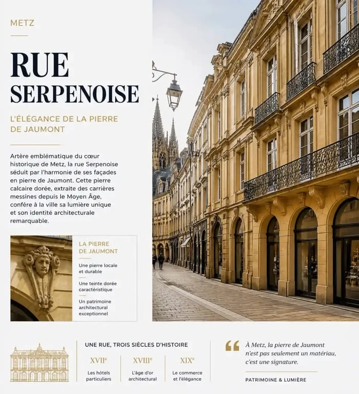 Rue Serpenoise à Metz, artère historique et commerçante emblématique