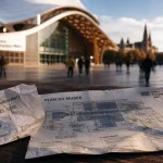 metz musee : billets et papier devant le Centre Pompidou-Metz