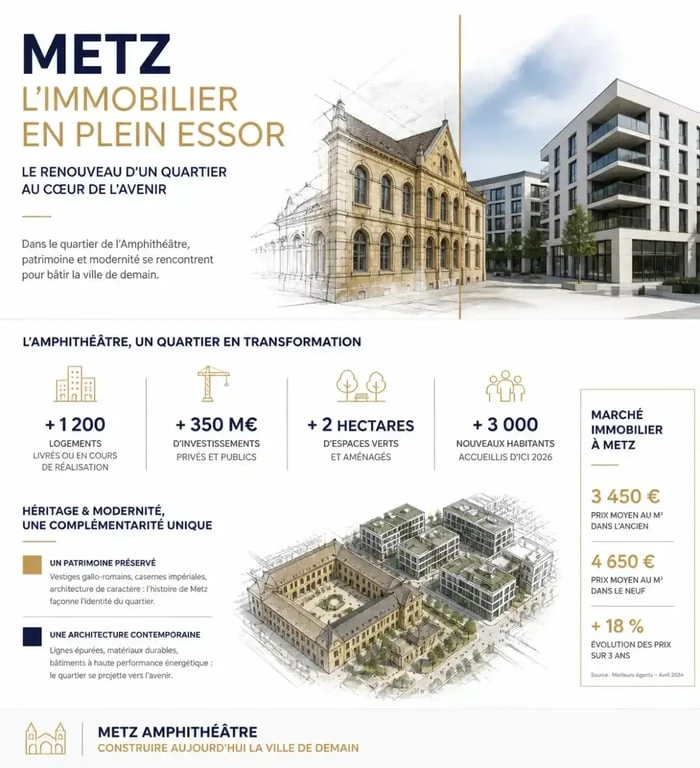 Architecture moderne et immobilier neuf à Metz quartier Amphithéâtre