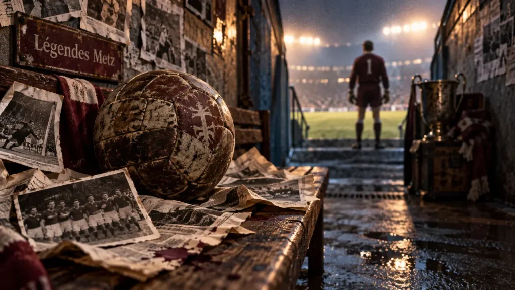 FC Metz joueurs celebres : photo en tunnel, Camp Nou et légendes