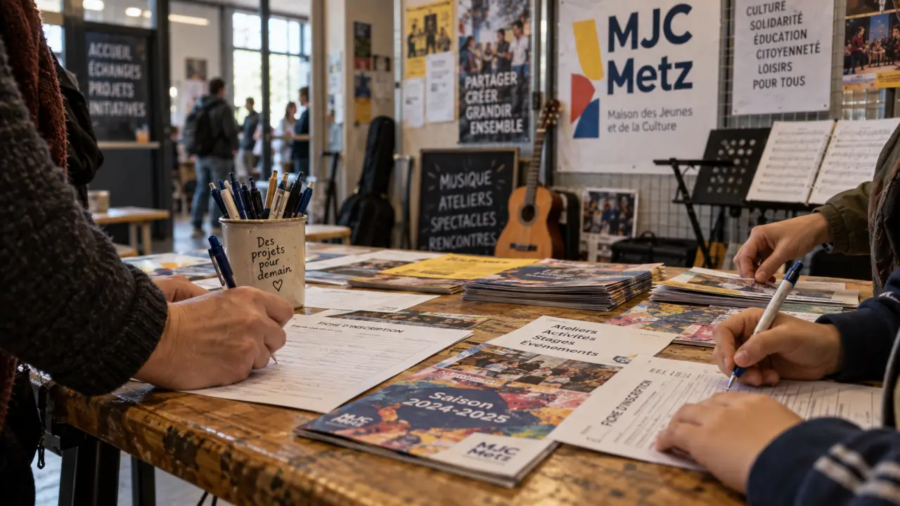 Maison de la culture et des loisirs metz : inscription et ateliers MCL Metz, mains tenant un stylo
