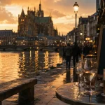 Sortir a Metz : coucher de soleil sur la Moselle, cathédrale Saint-Étienne