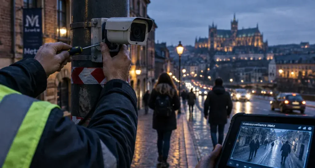 42 nouvelles caméras de vidéosurveillance en cours d’installation à Metz