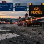 A31 fermée à Guénange : ralentissements vers Metz ce dimanche