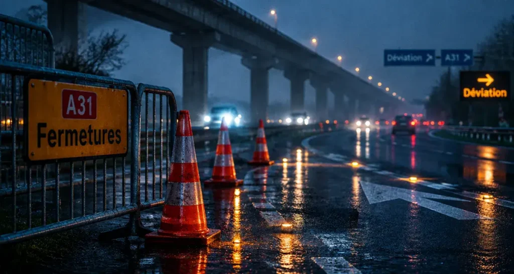 A31 : huit nuits de fermetures près de Frouard à partir du 26 octobre