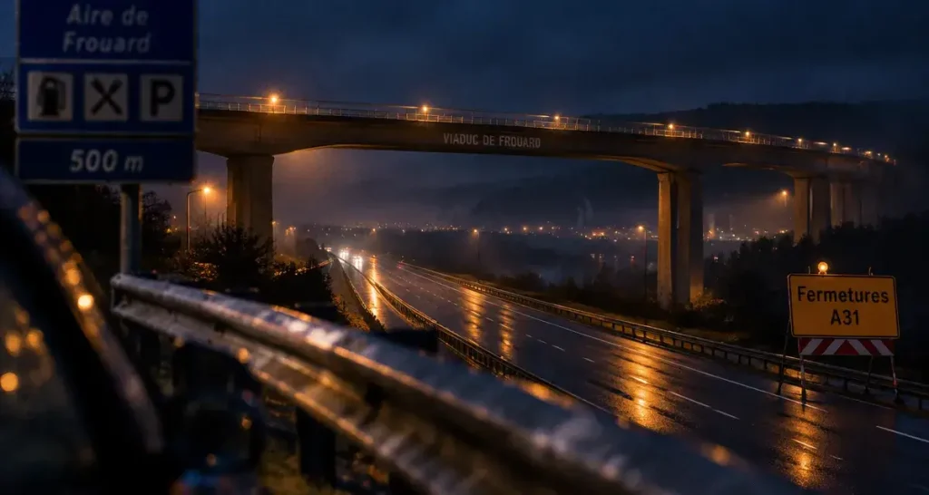 A31 : huit nuits de fermetures prévues au viaduc de Frouard
