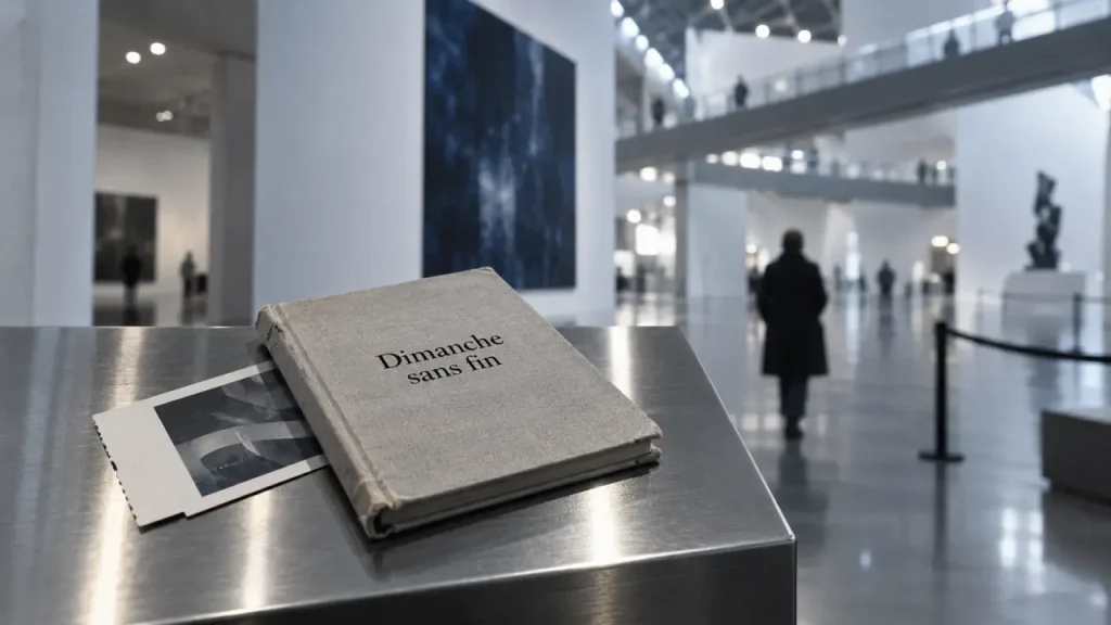 Beaubourg Metz expo : billets et guide sur pupitre, Grande Nef