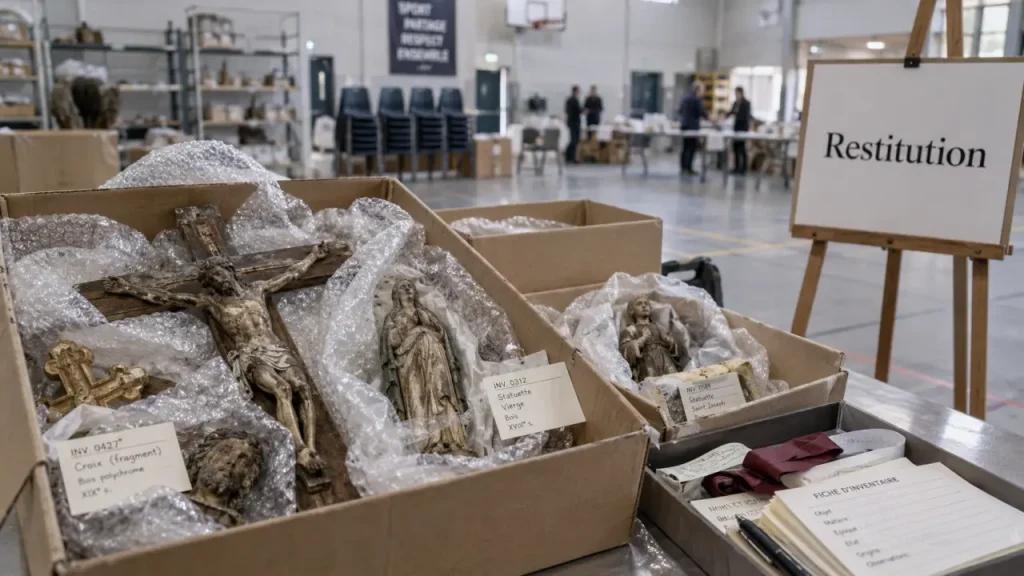 À Maizières-lès-Metz, les familles retrouvent les objets du cimetière profané