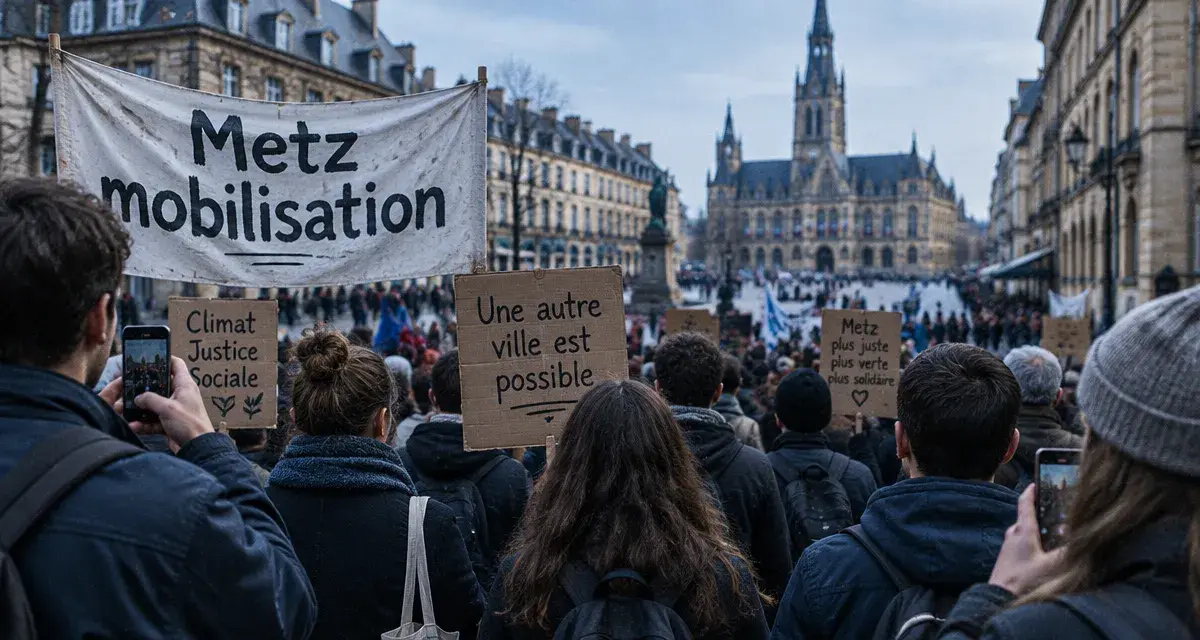 À Metz, 500 personnes ont défilé entre la Comédie et la République