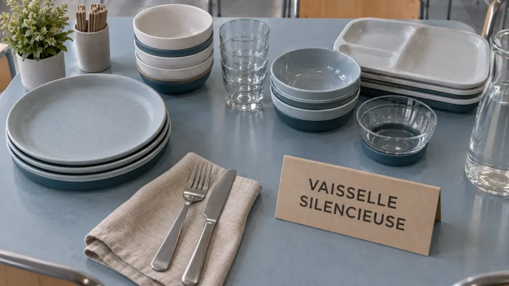 Metz teste la vaisselle silencieuse dans une cantine scolaire