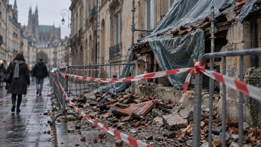 Metz : toiture endommagée rue Taison, cinq personnes relogées