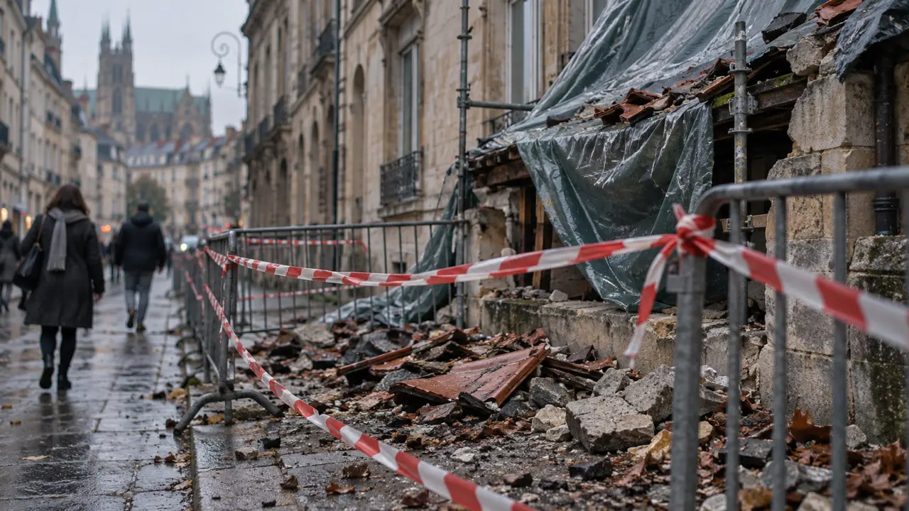 Metz : toiture endommagée rue Taison, cinq personnes relogées