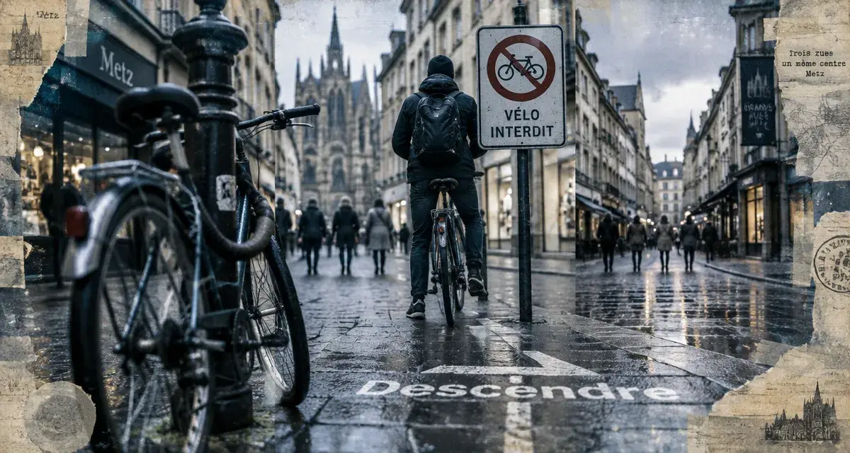 Metz : le vélo interdit dans trois rues du centre-ville, la mesure divise