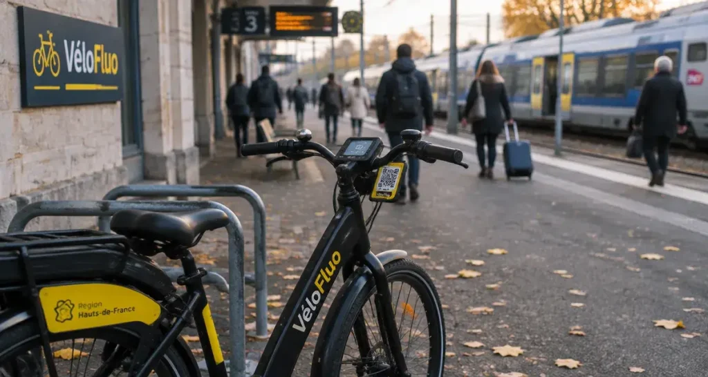 Une station VéloFluo inaugurée devant la gare de Metz